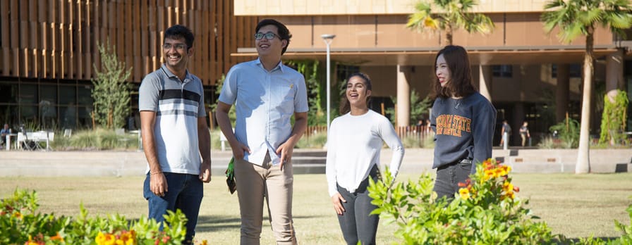 group of students in campus