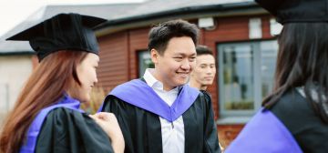 students on graduation day