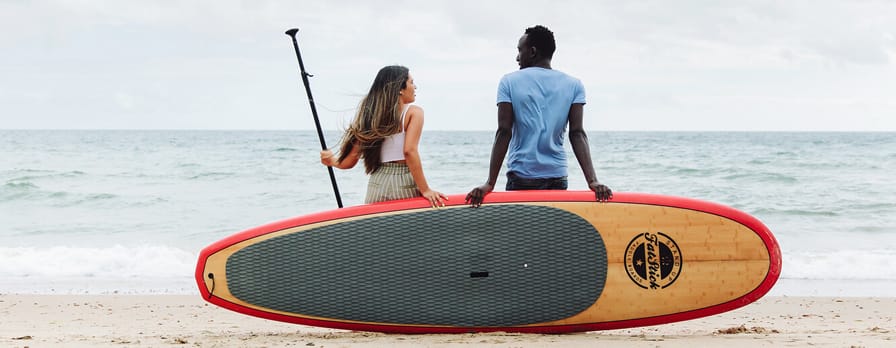 students at beach